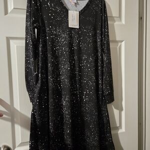 LuLaRoe Black and White Speckle Dress